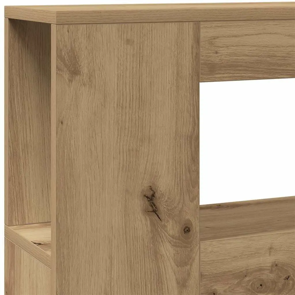 Brown Engineered Wood LED Headboard