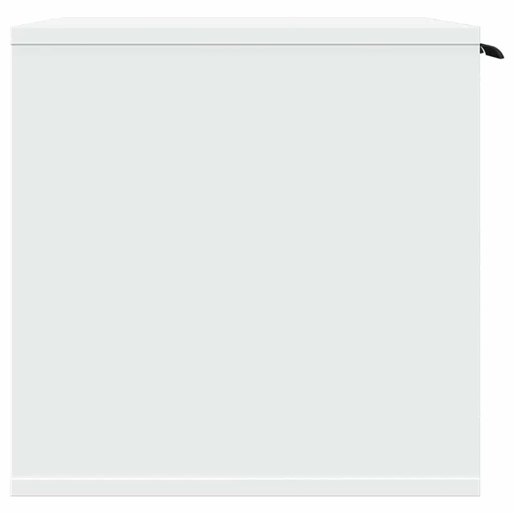 Cat Litter Box Enclosure Cabinet for Cats White Engineered Wood 60 x 40 x 40 cm