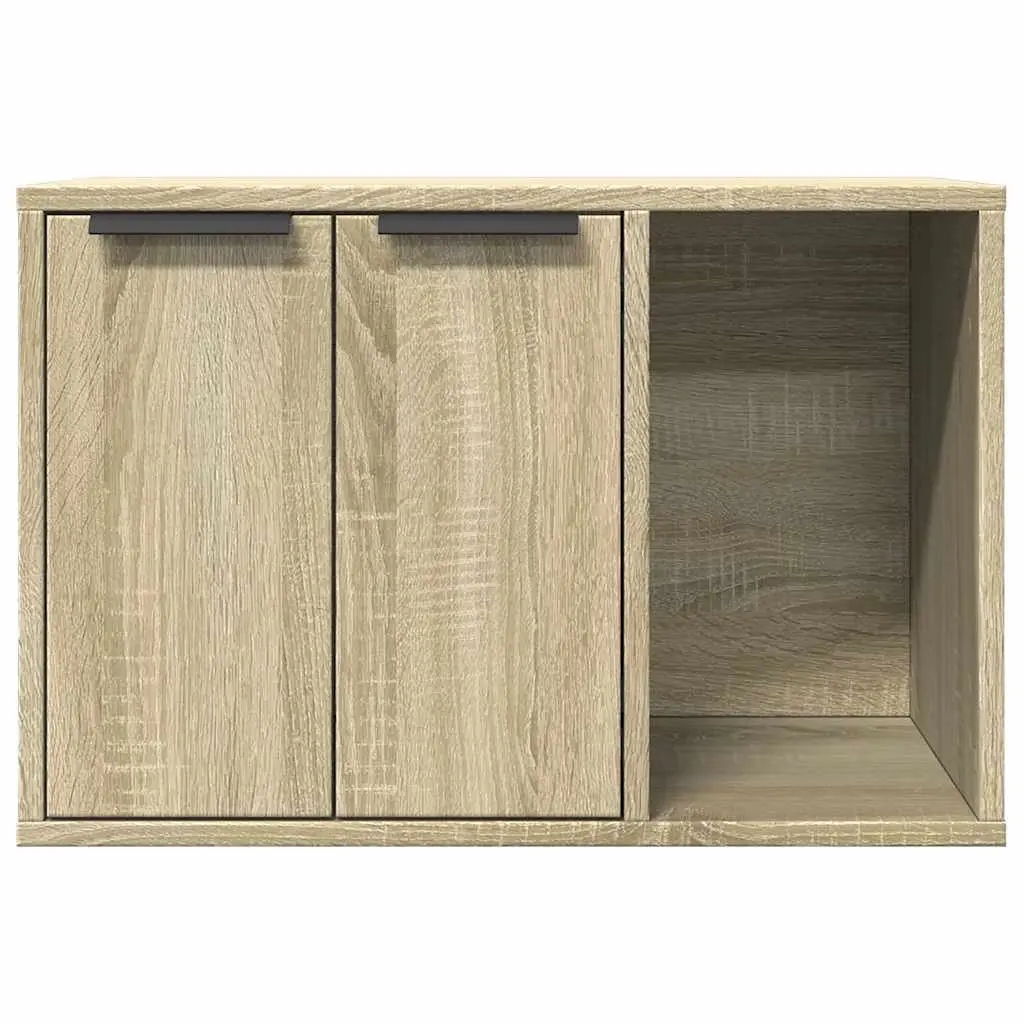 Cat Litter Box Enclosure Furniture Engineered Wood Cabinet Side Table Storage