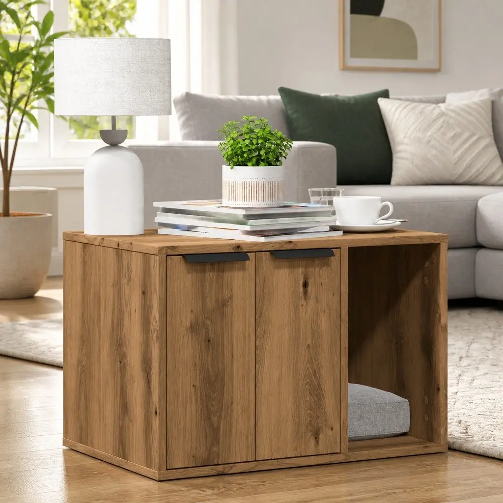 Cat Litter Box Enclosure in Brown