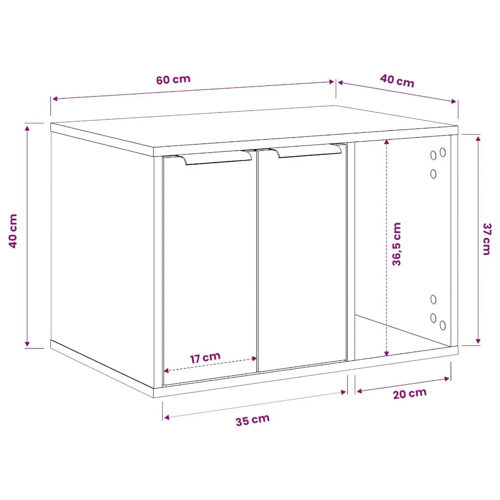 Cat Litter Box Enclosure in Brown