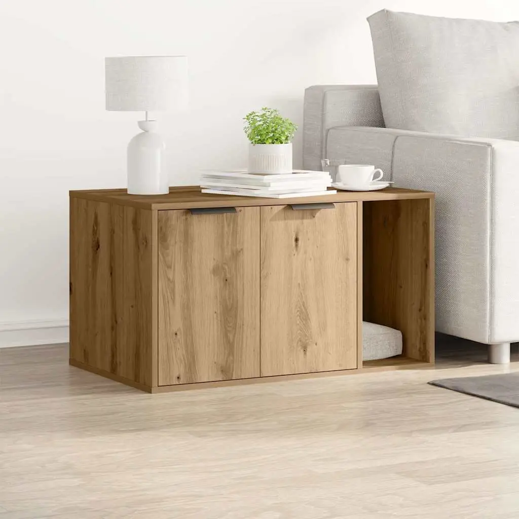 Cat Litter Box Enclosure Furniture Hidden Design Brown Side Table Cabinet