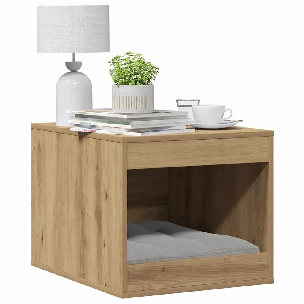 Cat Litter Box Enclosure Furniture Brown Hidden Design Storage Cabinet Side