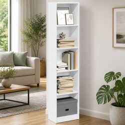 Specifications of the White Bookcase 40x24x176 cm