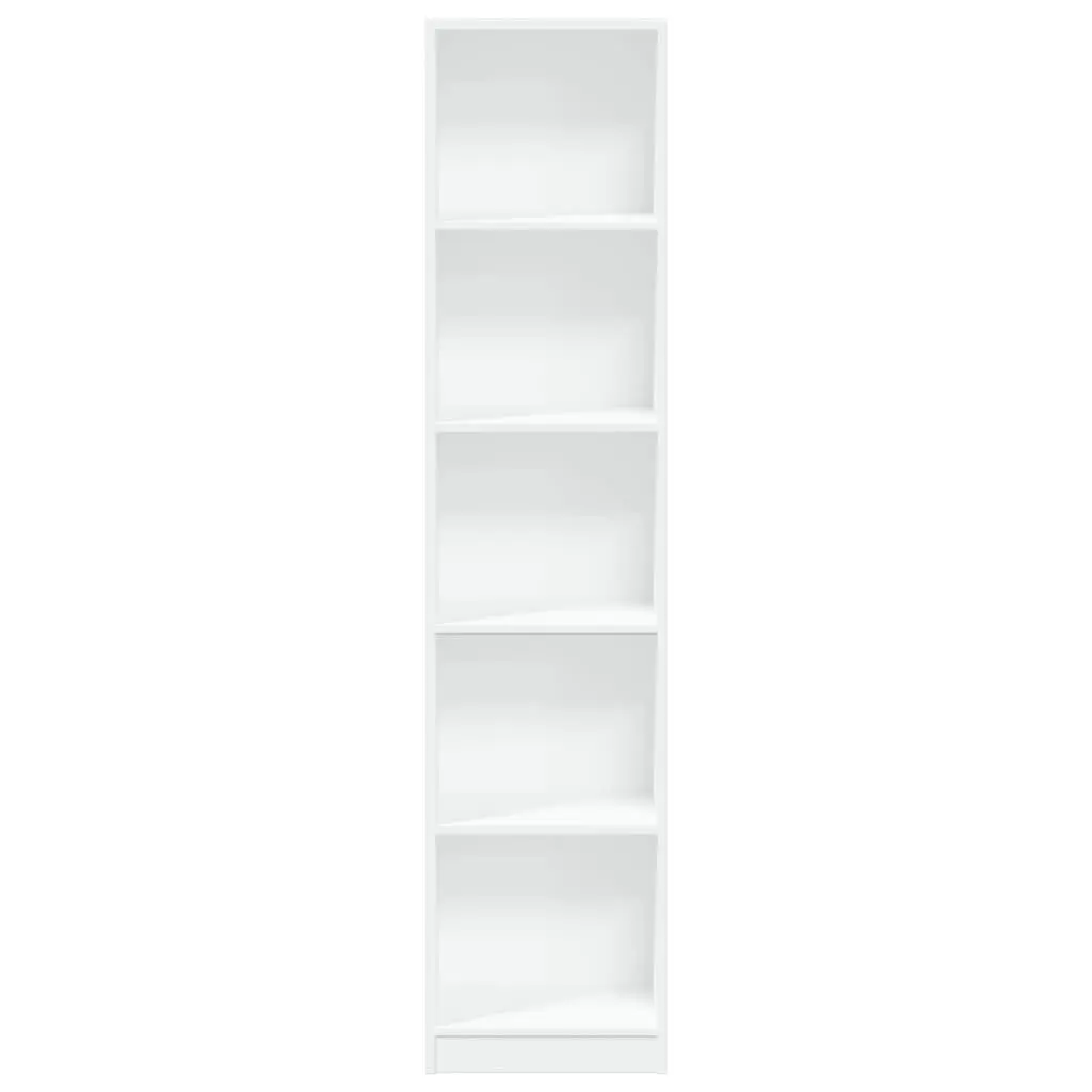 White Bookcase 40x24x176 cm