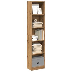 Engineered Wood Bookcase - 40W x 24D x 176H cm, Brown