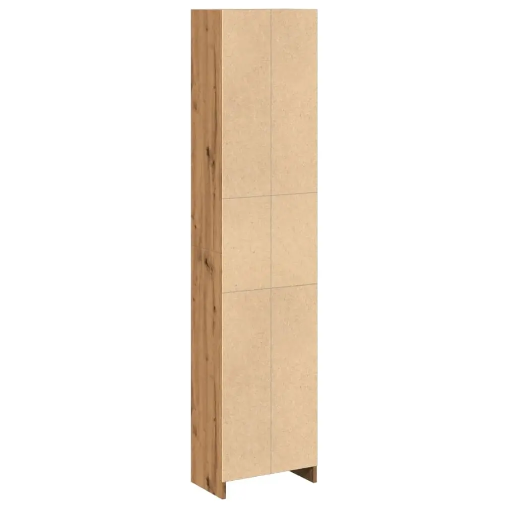 Bookcase Brown Engineered Wood Open Shelving Storage Unit Home Office Furniture