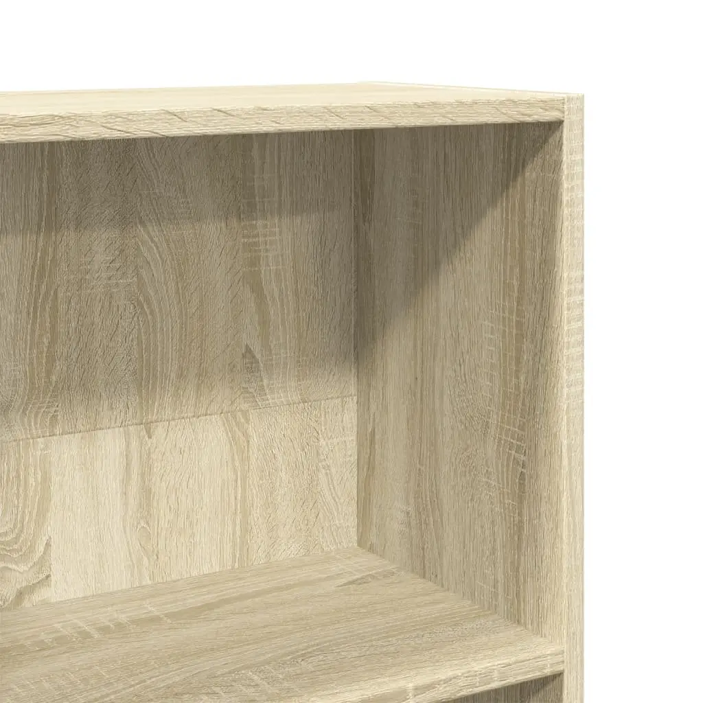Bookcase Storage Unit Open Compartments Brown Standing Shelf Home 60W x 24D x 143H cm