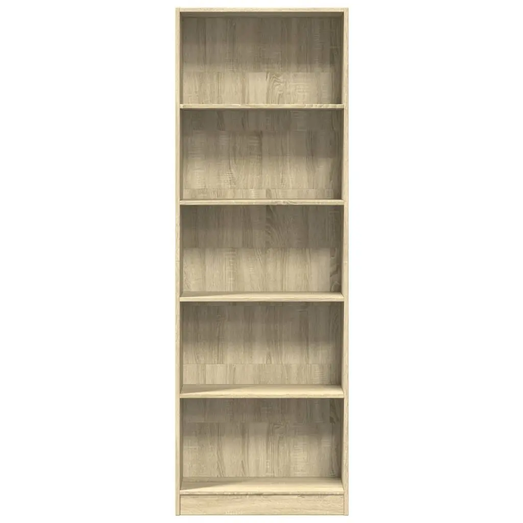Bookcase Storage Shelving Unit for Home Office 60x24x176 cm Engineered Wood Brown