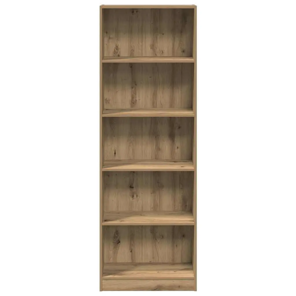 Bookcase Brown Engineered Wood Storage Shelving Unit Home Office 60W x 24D x 176H cm