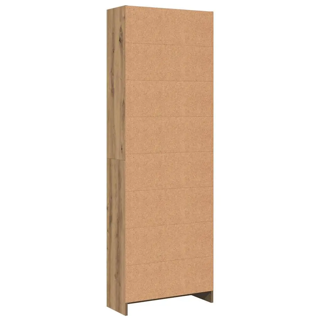 Bookcase Brown Engineered Wood Storage Shelving Unit Home Office 60W x 24D x 176H cm
