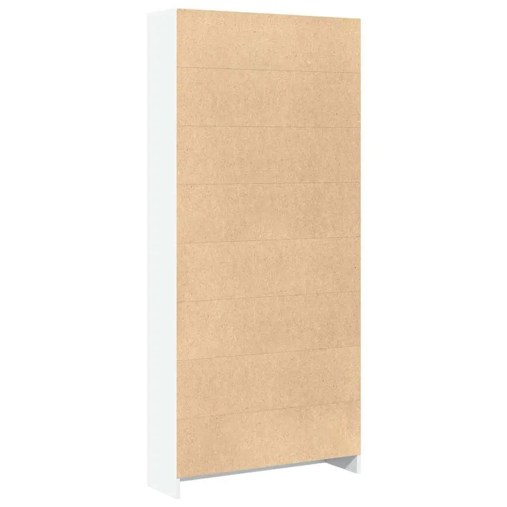 Bookcase White 80x24x176 cm Open Compartments Storage Shelving Unit Home Office