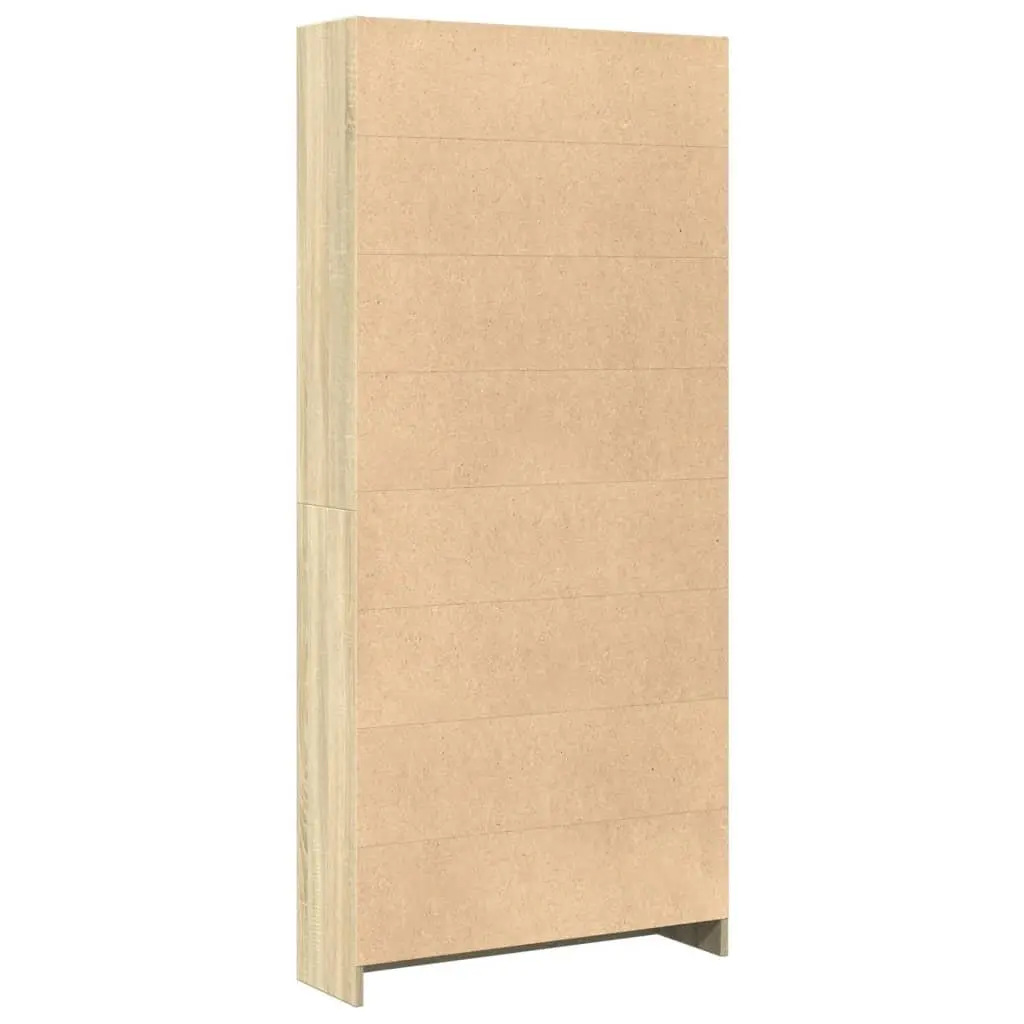 Bookcase Sonoma Oak 80x24x176cm Open Shelving Storage Cabinet Engineered Wood