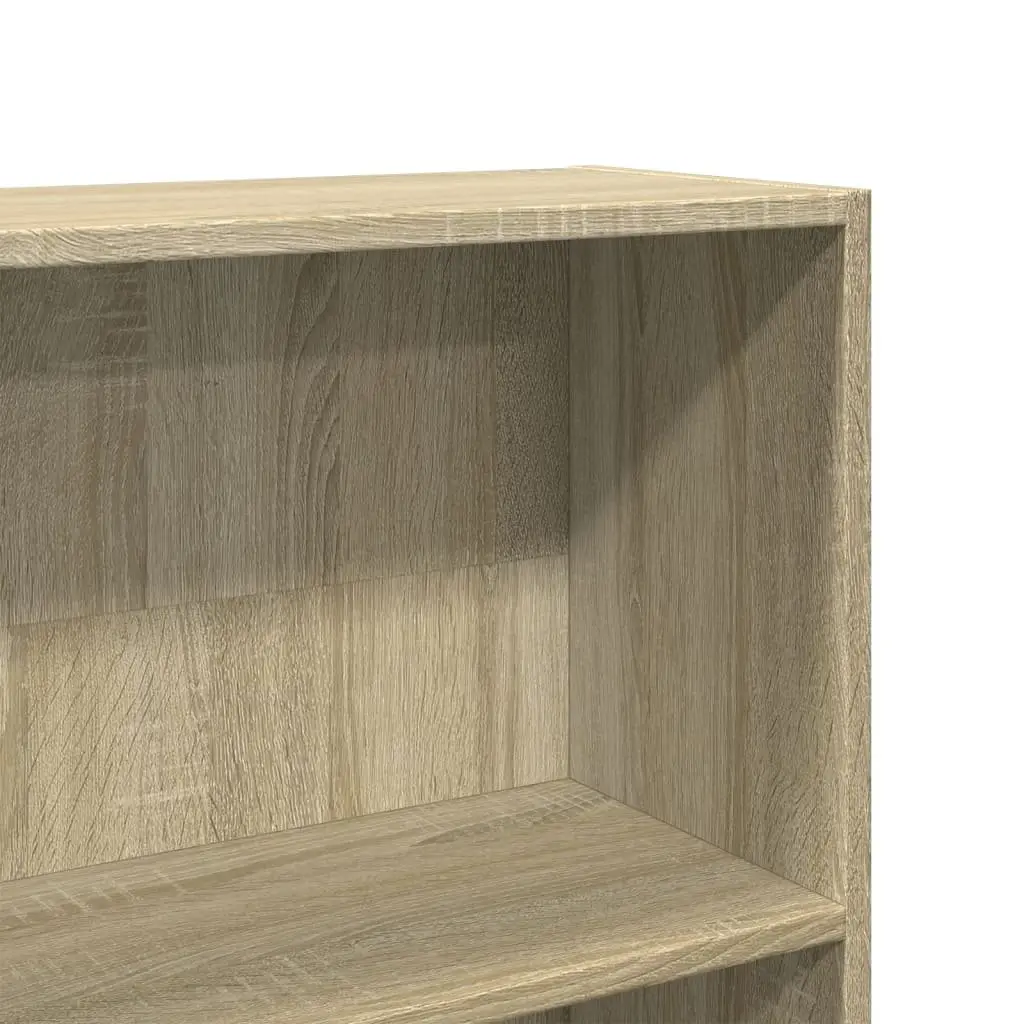 Bookcase Sonoma Oak 80x24x176cm Open Shelving Storage Cabinet Engineered Wood