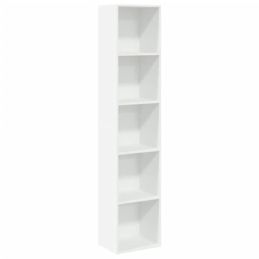 Bookcase White 40x30x189 cm Open Shelves Storage Cabinet Living Room Bedroom