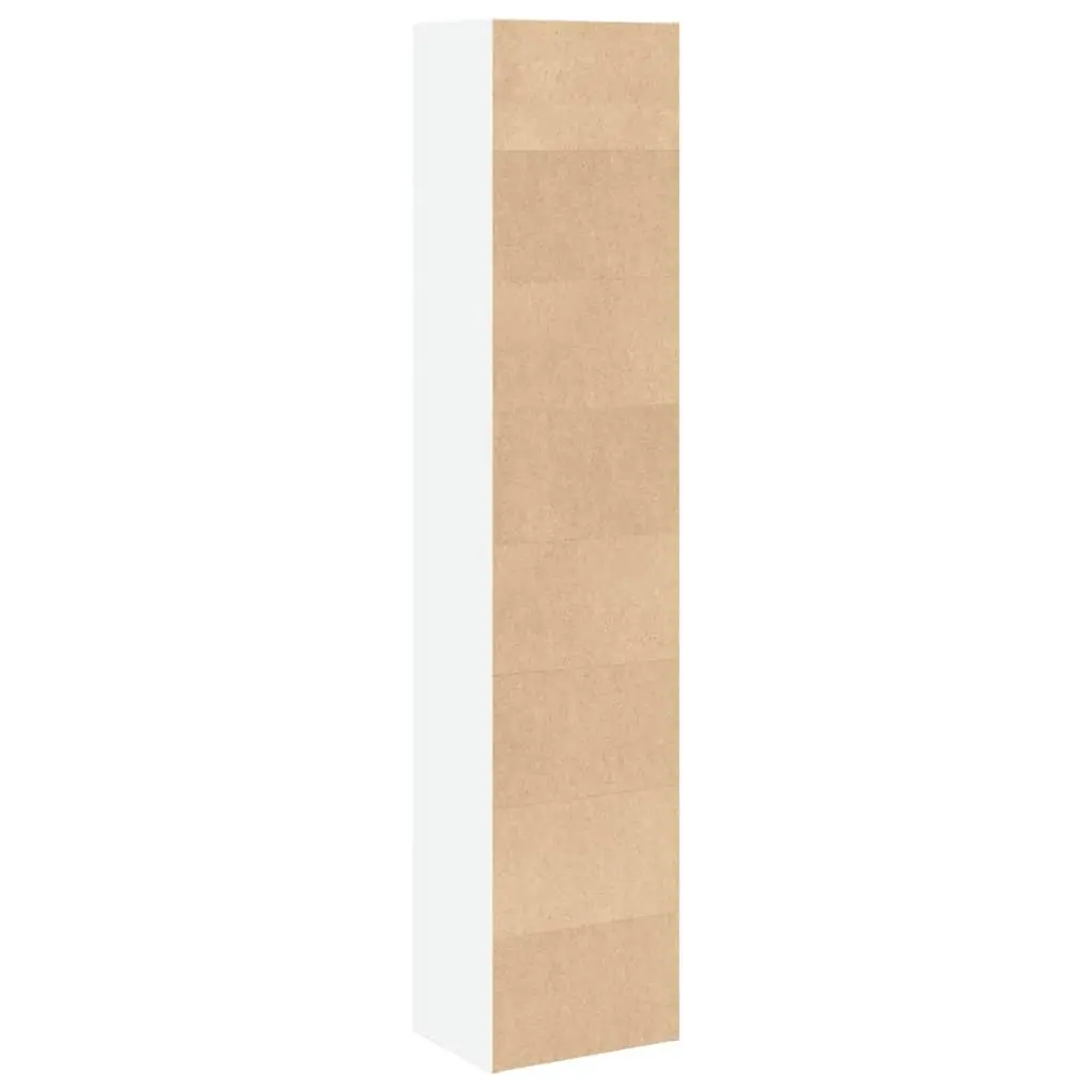 Bookcase White 40x30x189 cm Open Shelves Storage Cabinet Living Room Bedroom