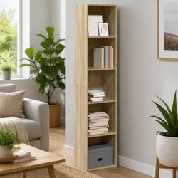 40x30x189cm Bookcase in Sonoma Oak Finish