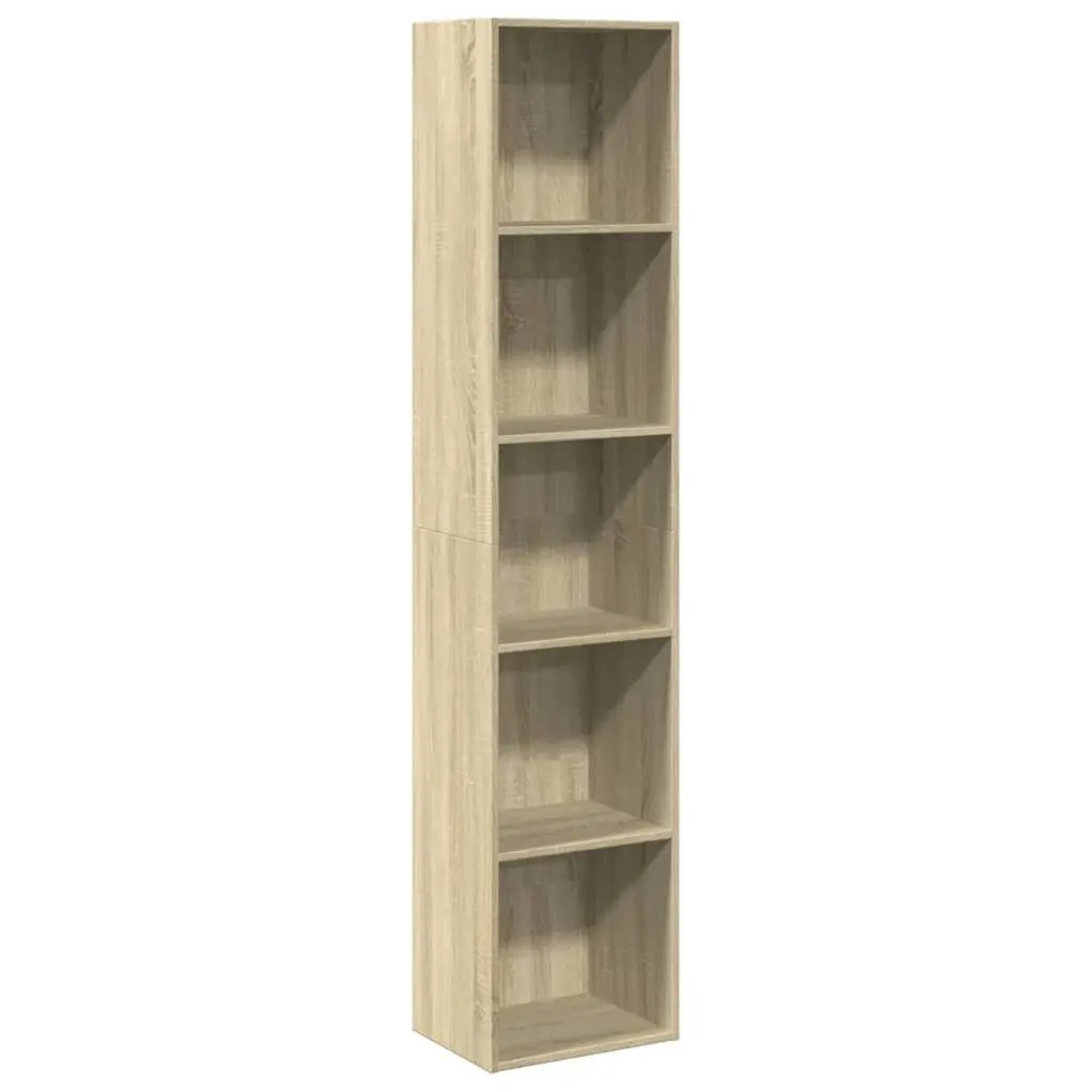 Bookcase Sonoma Oak 40x30x189cm Engineered Wood Shelving Storage Cabinet Brown