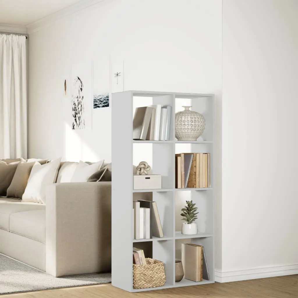 Room Divider Bookcase White 69.5x29x137.5cm Cube Storage Shelving Unit