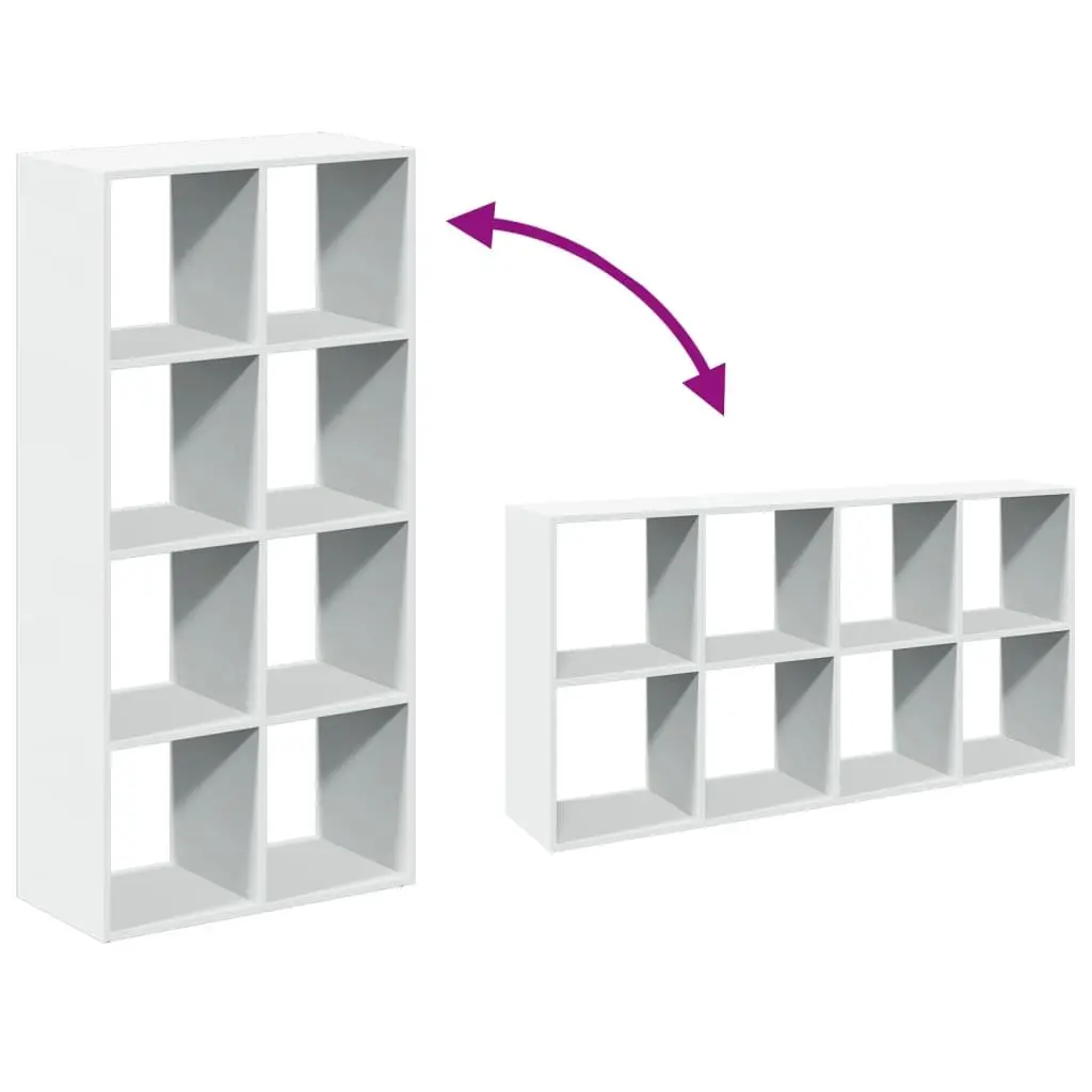 Room Divider Bookcase White 69.5x29x137.5cm Cube Storage Shelving Unit
