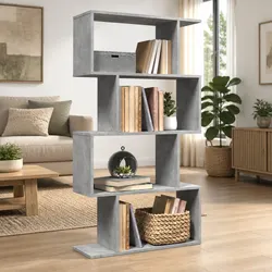 Specifications of 4-Tier Bookcase in Grey
