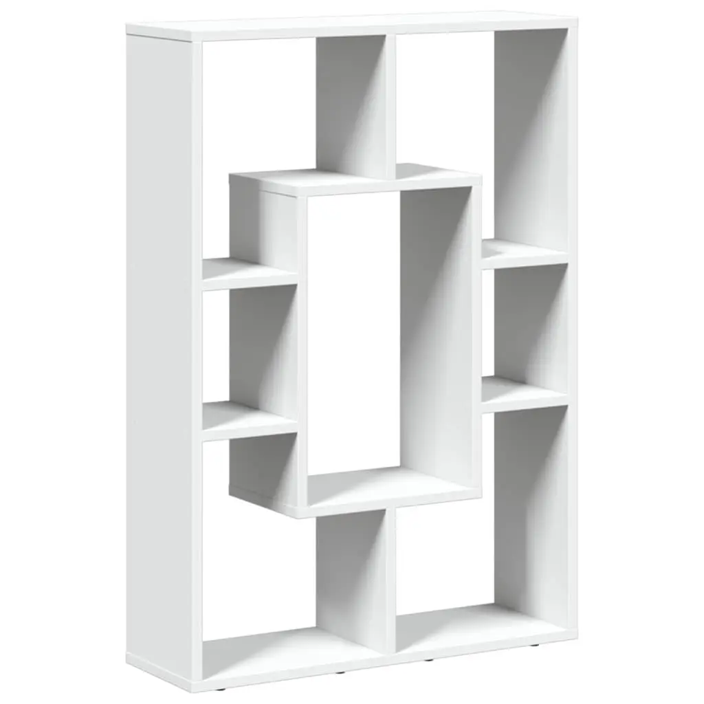 Bookcase White 63x20x90 cm Engineered Wood Storage Shelving Unit Display Shelf