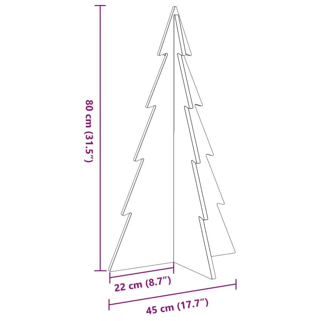 80cm Wooden Pine Christmas Tree