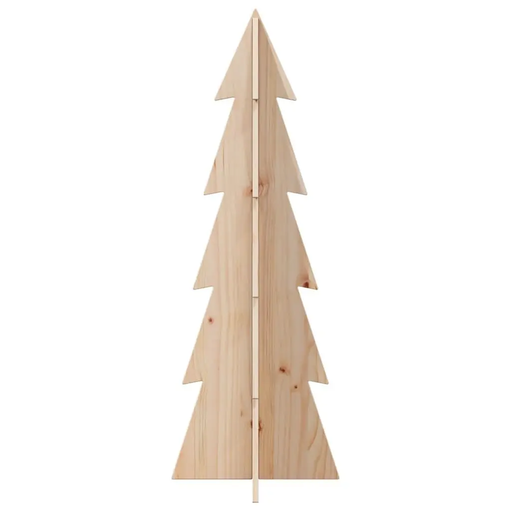 Wooden Christmas Tree Decoration for Home 112cm Rustic Natural Pine Holiday Decor