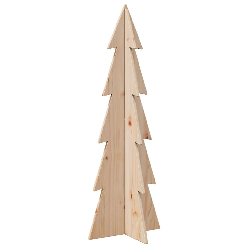Wooden Christmas Tree Decoration for Home 112cm Rustic Natural Pine Holiday Decor