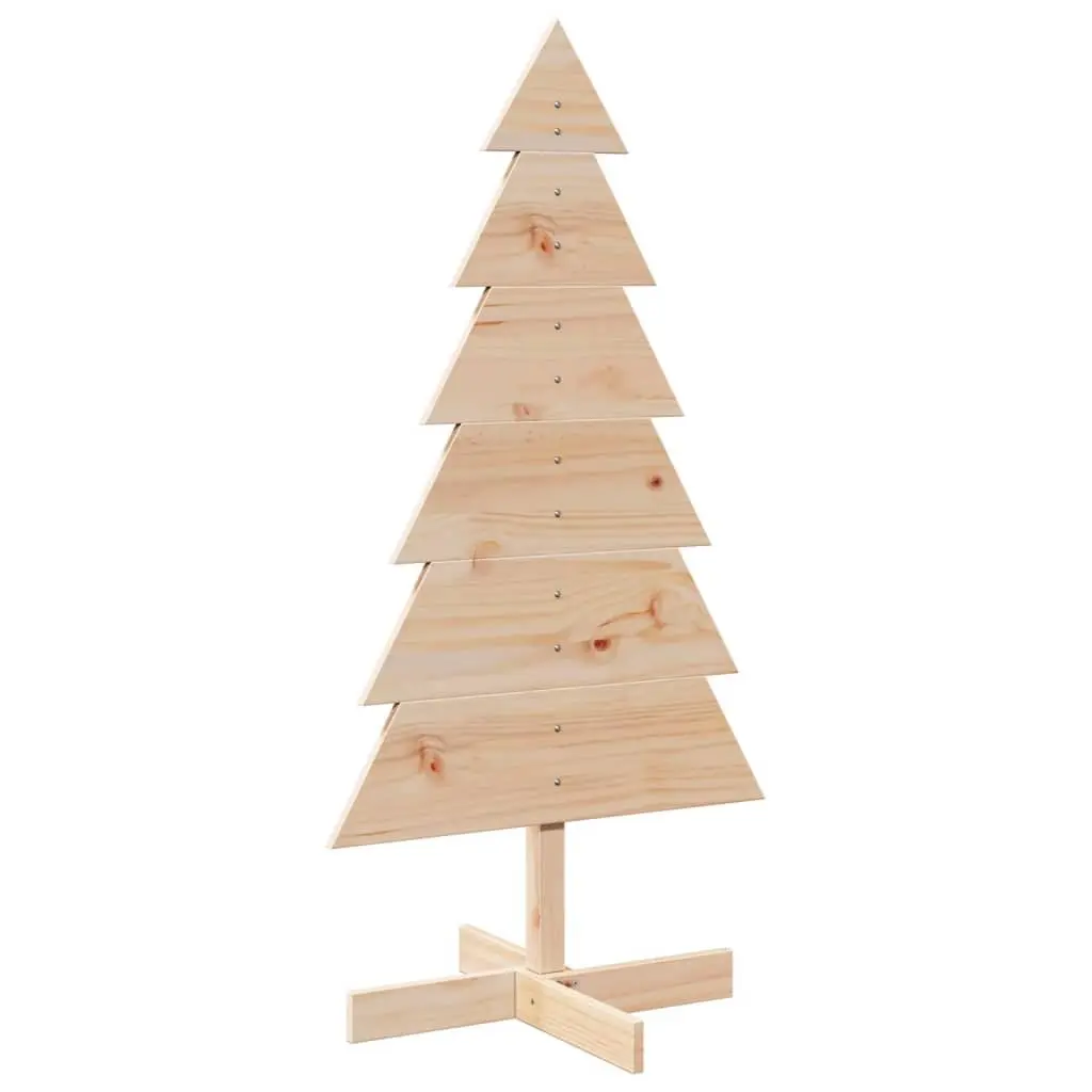 Wooden Christmas Tree Decoration Home Office Event 120cm Solid Pine Natural