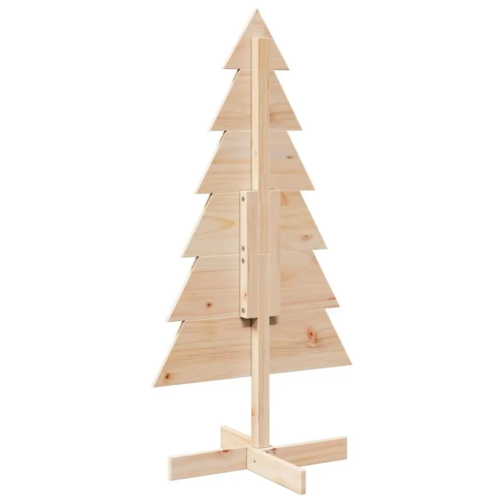 Wooden Christmas Tree Decoration Home Office Event 120cm Solid Pine Natural