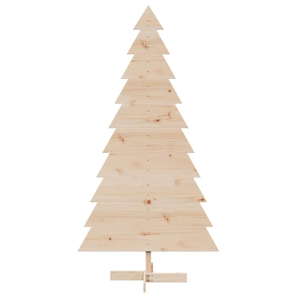Wooden Christmas Tree Decoration for Home Office 180cm Solid Pine Wood Natural Holiday Decor
