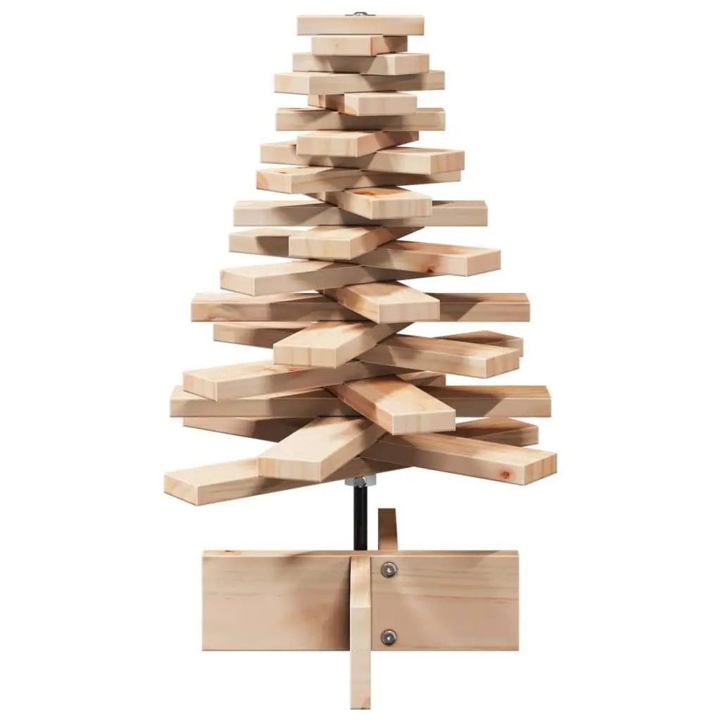 Wooden Christmas Tree Decoration 60cm Natural Pine Rotating Branches Holiday