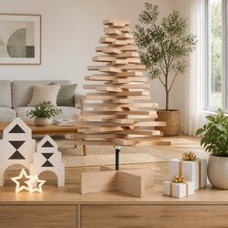 Specifications of Wooden Christmas Tree Decoration 80cm