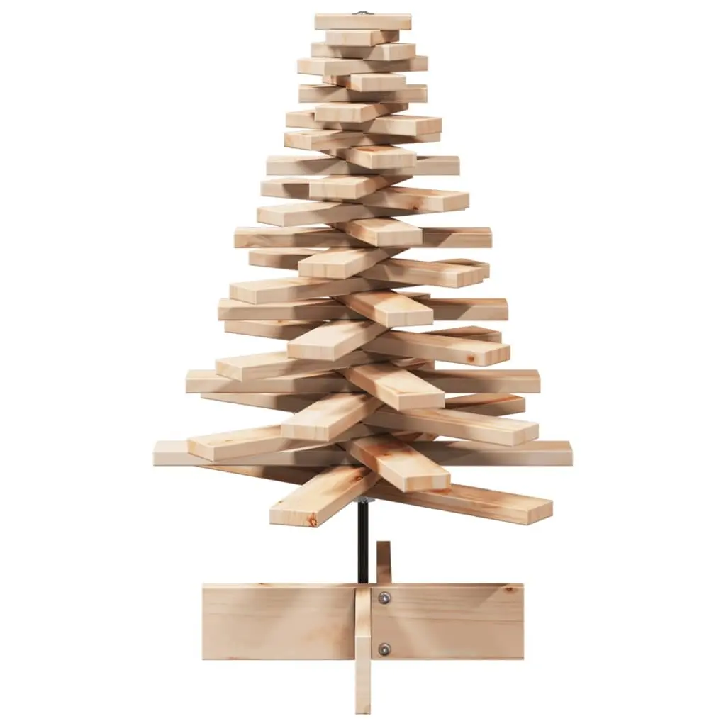 Wooden Christmas Tree Decoration 80cm Natural Pine Rotating Branches Holiday Use Home Office Event
