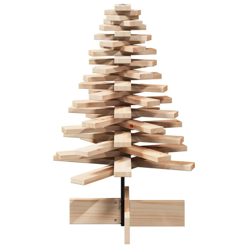Wooden Christmas Tree Decoration 80cm Natural Pine Rotating Branches Holiday Use Home Office Event