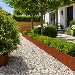 20 pcs Lawn Edging Borders - 25x103 cm Weathering Steel