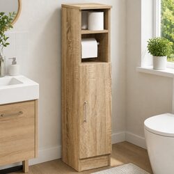 Bathroom Storage Cabinet 20.5 x 22 x 90 cm with Holder