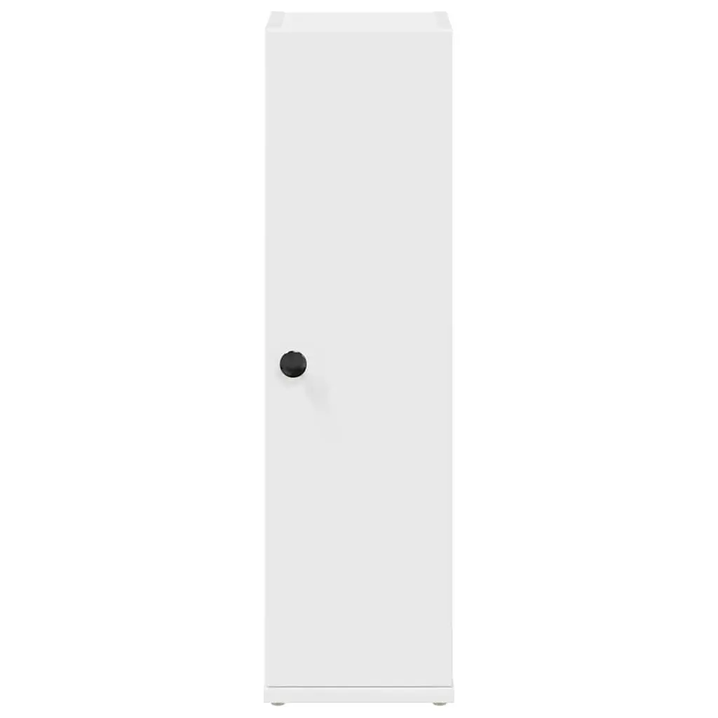 Bathroom Cabinet Storage Cupboard with Toilet Roll Holder 20.5W x 22D x 72H cm White