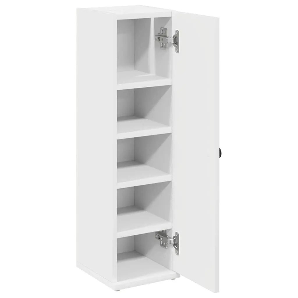 Bathroom Cabinet Storage Cupboard with Toilet Roll Holder 20.5W x 22D x 72H cm White