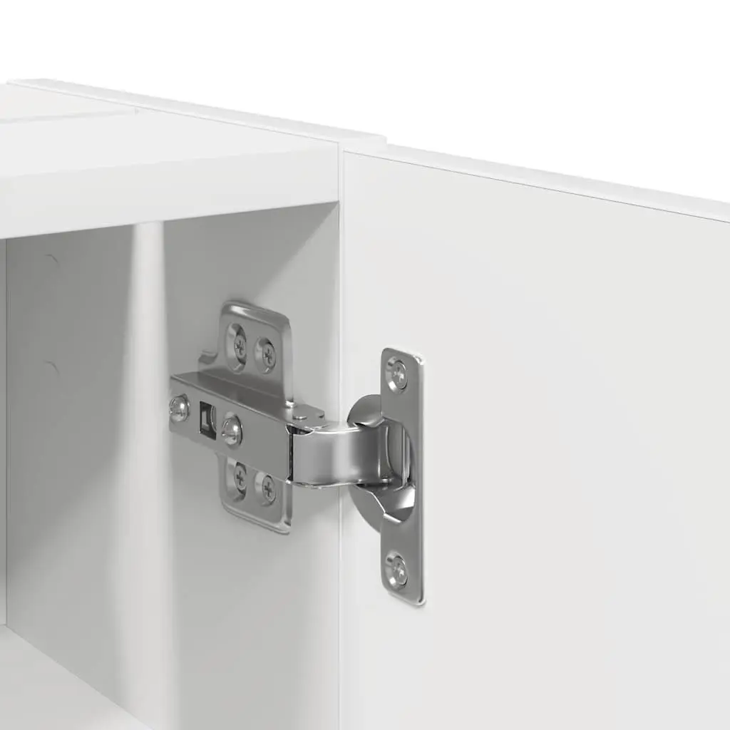 Bathroom Cabinet Storage Cupboard with Toilet Roll Holder 20.5W x 22D x 72H cm White