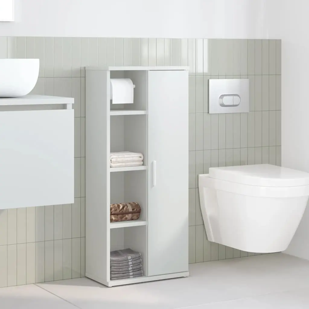 Bathroom Cabinet White Storage Cupboard Vanity Unit 39x22x90cm