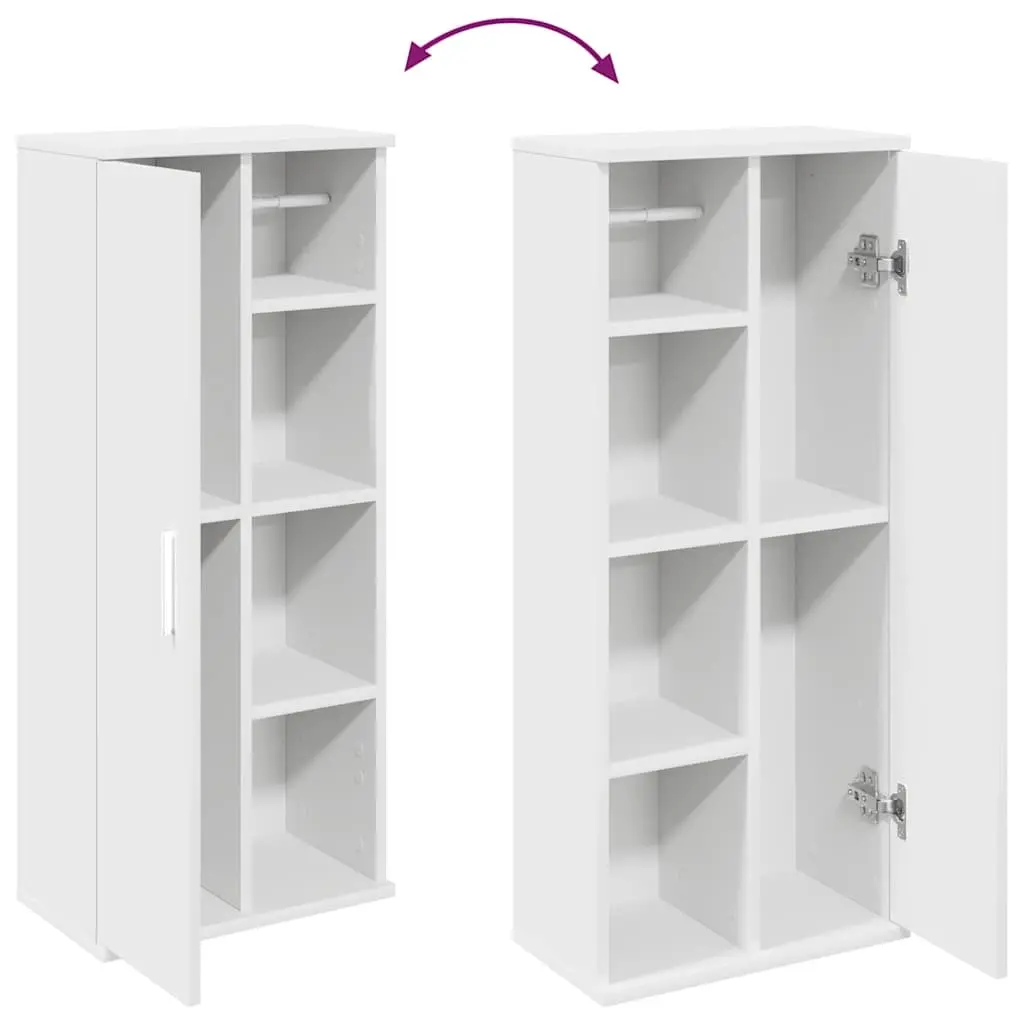 Bathroom Cabinet White Storage Cupboard Vanity Unit 39x22x90cm