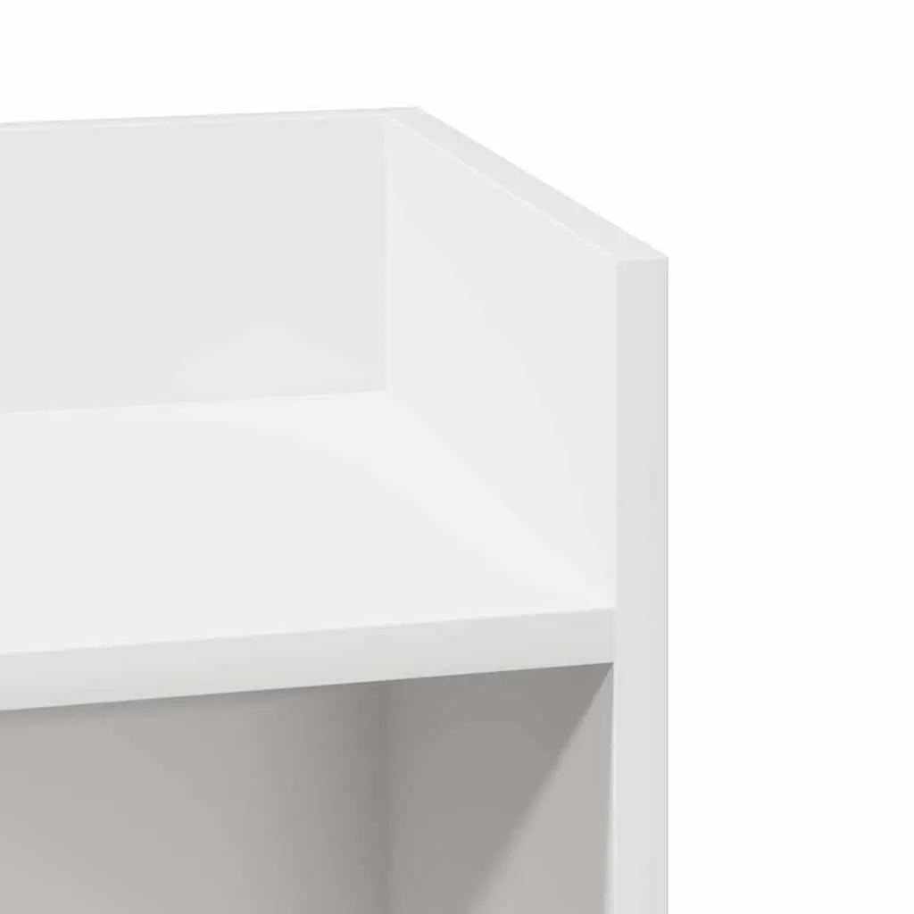 End Table with Open Shelf White Accent Side Table Living Room Storage Display