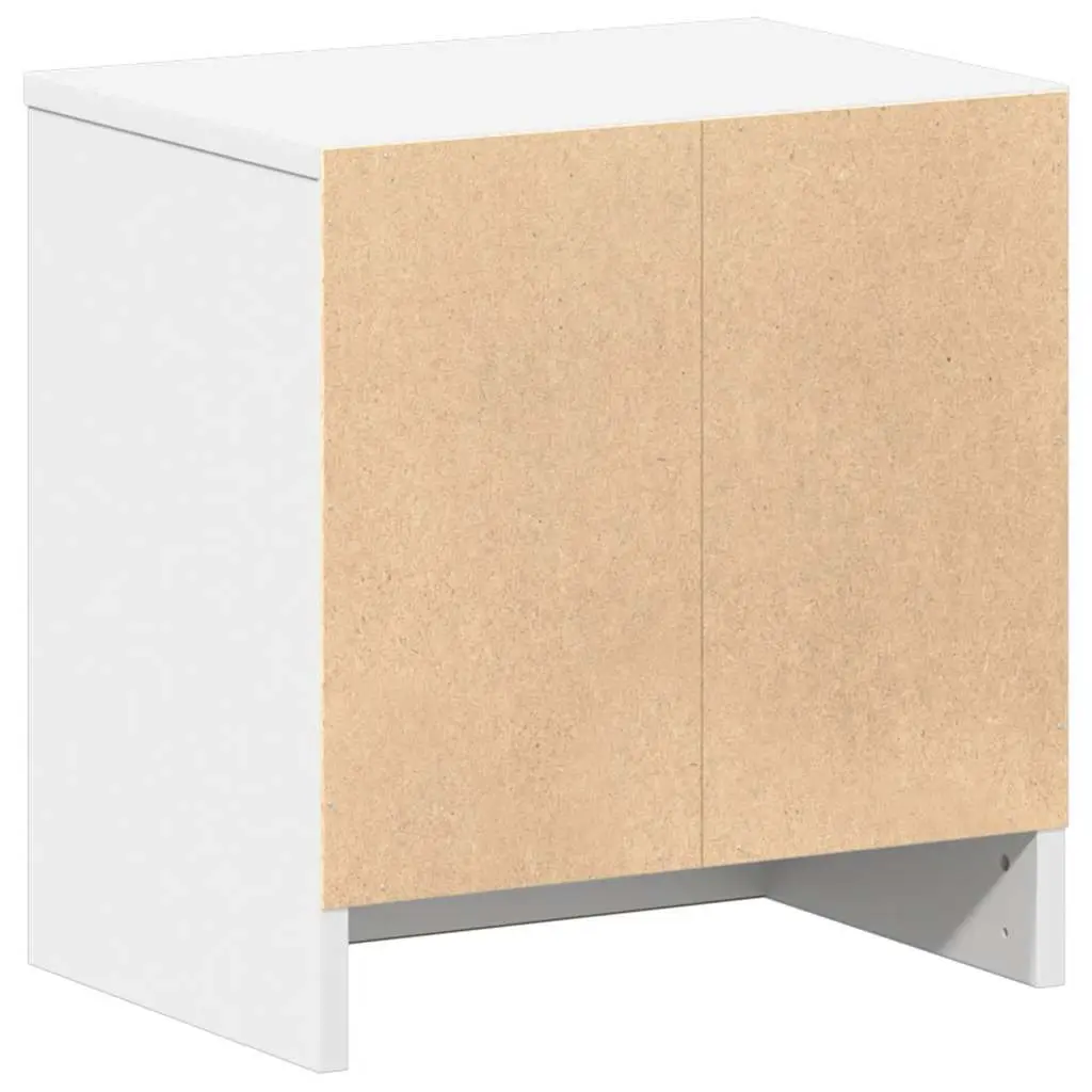 Bedside Cabinet with Drawer White Nightstand Bedroom Storage Table 39x28x41cm