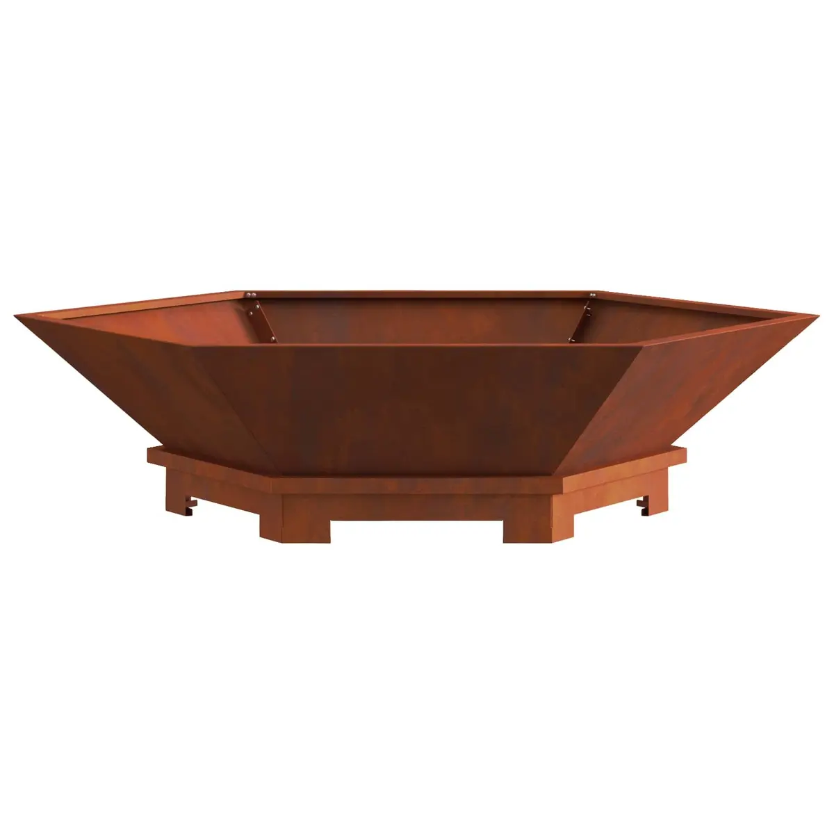 Fire Pit Outdoor Wood Burning Backyard Garden Heating Rusty Steel Weathering