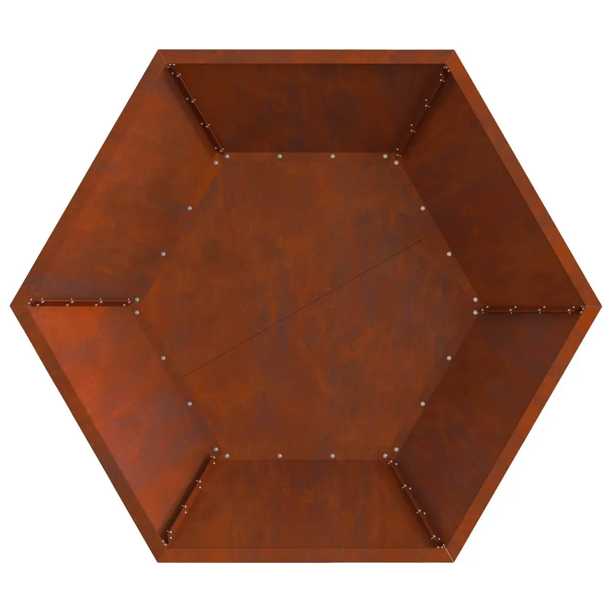 Fire Pit Outdoor Wood Burning Backyard Garden Heating Rusty Steel Weathering