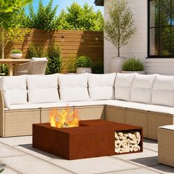 Square Outdoor Fire Pit Dimensions: 100x100x30cm