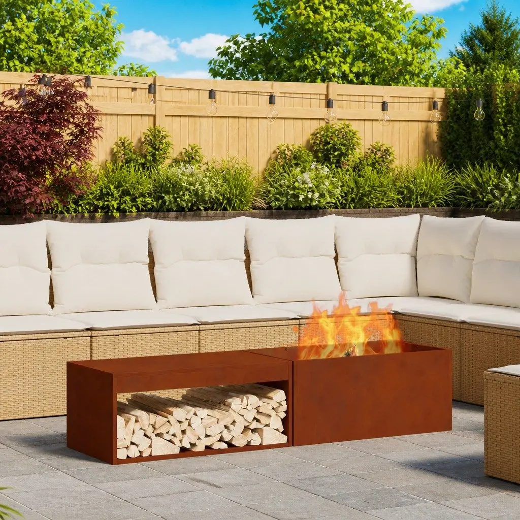 160cm Rectangular Outdoor Fire Pit
