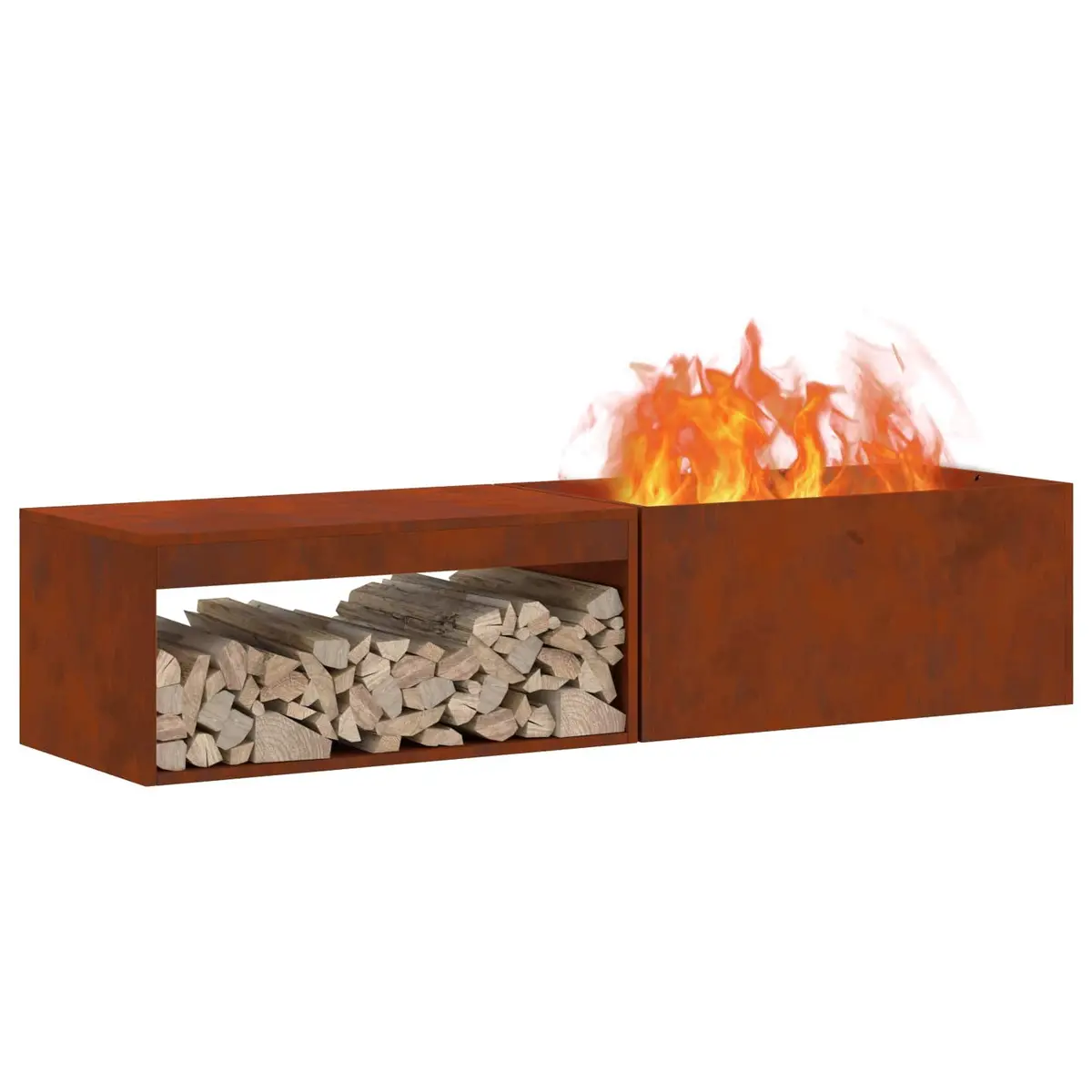160cm Rectangular Outdoor Fire Pit